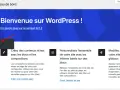 Tableau de bord WordPress, menu "Apparence" ouvert, flèche rouge pointant vers "Thèmes" pour installer un thème.