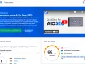 Tableau de bord AIOSEO : lancez l'assistant pour une configuration SEO complète, une alternative à Yoast.