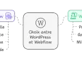 Comparaison entre Webflow et WordPress, une alternative à WordPress pour des projets complexes.