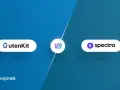 Comparaison entre GutenKit et Spectra, deux outils pour WordPress. Le logo Spectra est bien visible.