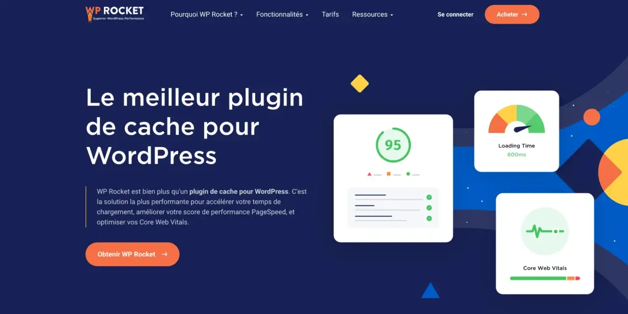 WP Rocket, le meilleur plugin de cache WordPress, accélère votre site. Découvrez les meilleurs plugins WordPress pour des performances optimales.