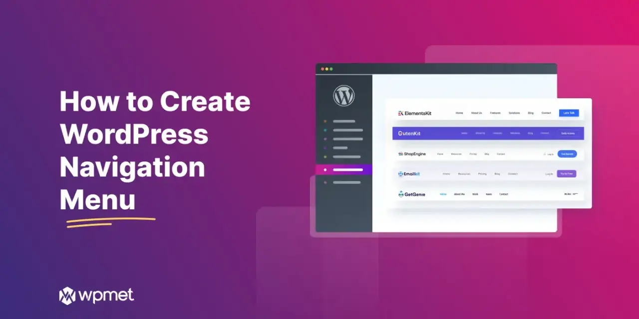 Guide pour créer un menu WordPress. Aperçu de plusieurs exemples de menus de navigation pour sites web.