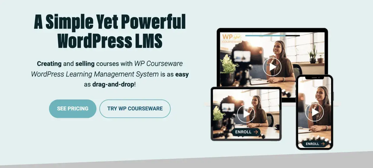 Le meilleur LMS WordPress pour créer et vendre des cours facilement. WP Courseware, un système de gestion de l'apprentissage intuitif.