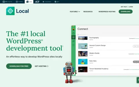 L'outil #1 pour installer WordPress localement. Téléchargez Local pour développer vos sites web facilement.
