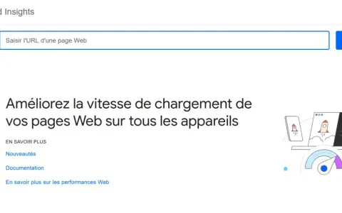 PageSpeed Insights pour optimiser WordPress. Analyse de la vitesse de chargement des pages web sur tous les appareils.