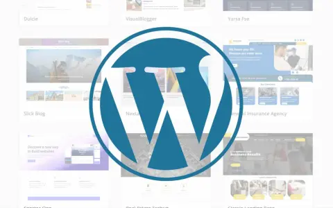 Le logo WordPress domine, entouré de maquettes de sites web. C'est quoi un blog ? Un espace pour partager des idées, comme ces exemples de sites.