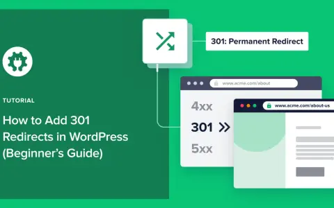 Tutoriel WordPress : comment ajouter une redirection 301 permanente pour guider les utilisateurs vers la bonne page.