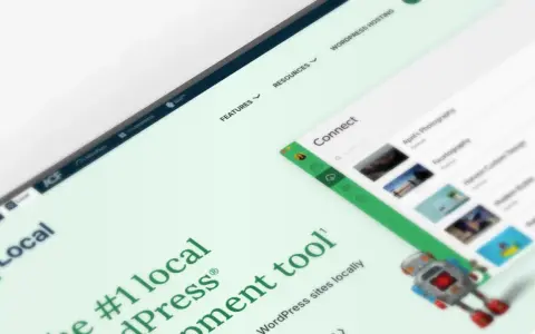 Interface d'un outil **local** pour le développement **WordPress** sur **Mac**, avec des logos et des options de connexion.