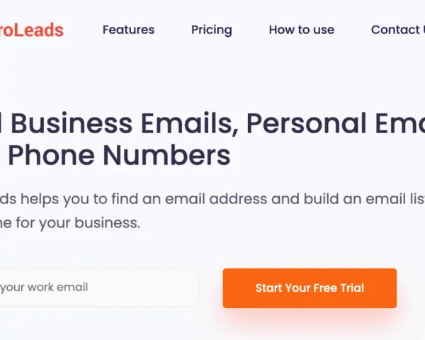 AeroLeads aide à trouver des emails professionnels et personnels pour votre liste email professionnel gratuit.