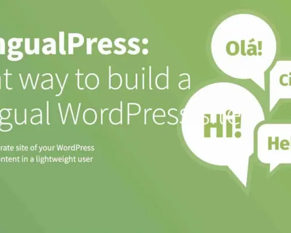 MultilingualPress : la solution idéale pour un site WordPress multilingue. Salutations en plusieurs langues dans des bulles.
