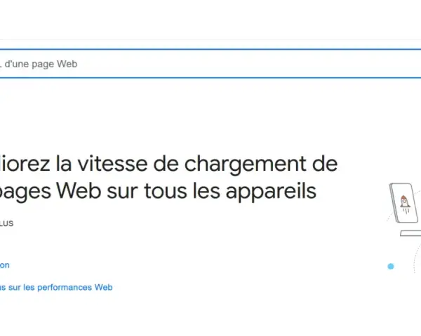 PageSpeed Insights pour optimiser WordPress. Analyse de la vitesse de chargement des pages web sur tous les appareils.