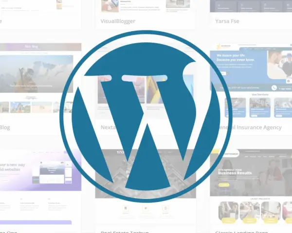 Le logo WordPress domine, entouré de maquettes de sites web. C'est quoi un blog ? Un espace pour partager des idées, comme ces exemples de sites.
