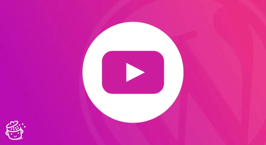 Icône YouTube sur fond dégradé rose et violet. Parfait pour découvrir des vidéos liées.