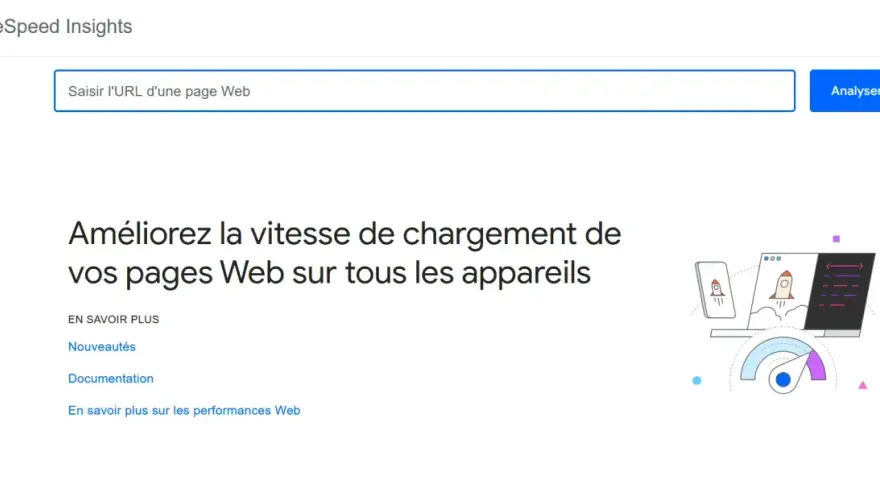 PageSpeed Insights pour optimiser WordPress. Analyse de la vitesse de chargement des pages web sur tous les appareils.