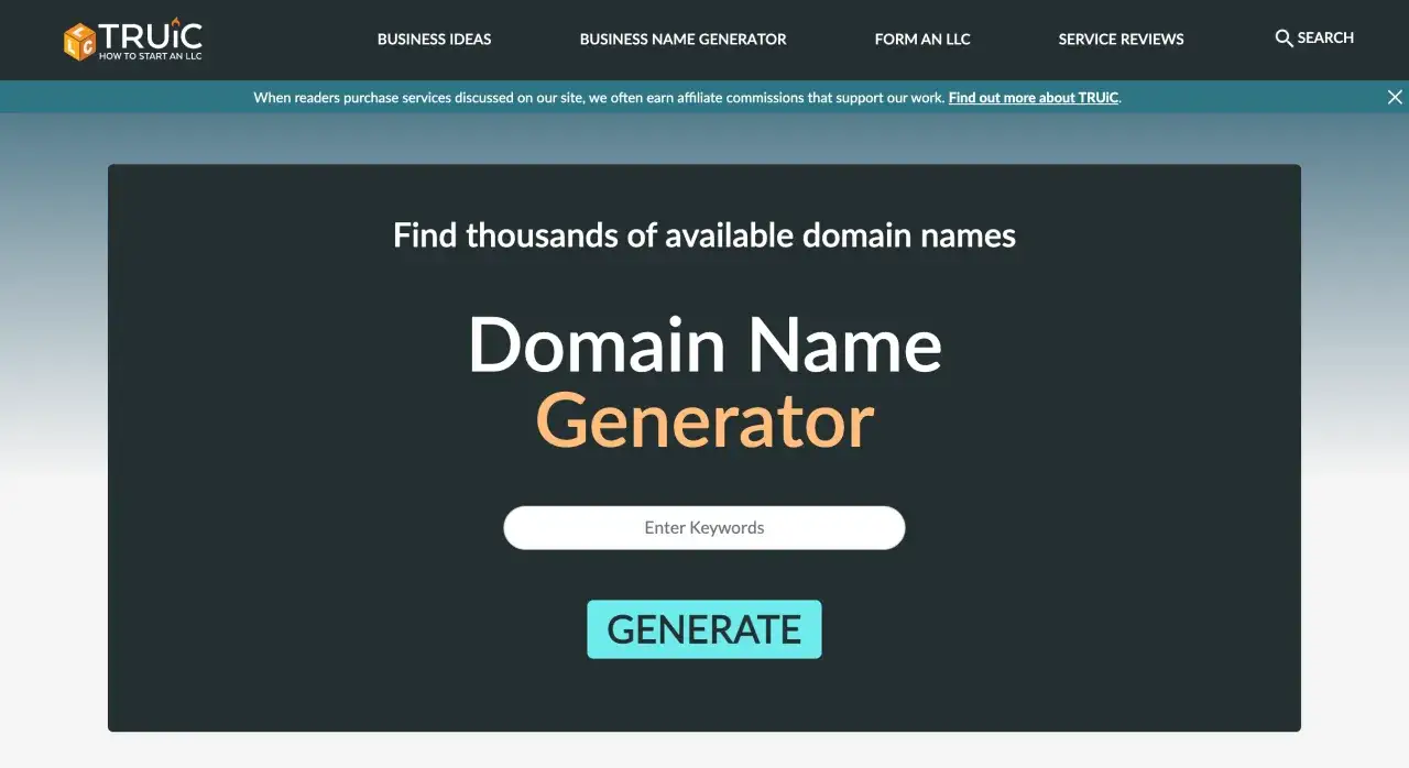 G&eacute;n&eacute;rateur de nom de site web pour trouver des noms de domaine disponibles. Entrez vos mots-cl&eacute;s pour commencer.
