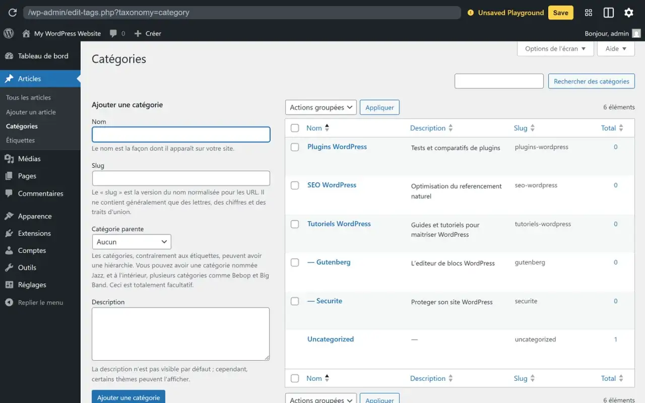 Gestion des cat&eacute;gories WordPress pour une meilleure analyse SEO. Optimisation du r&eacute;f&eacute;rencement naturel.