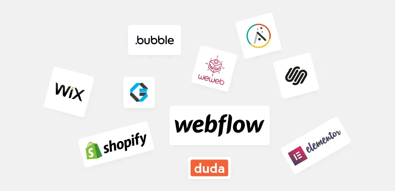 Plateformes pour cr&eacute;er un blog facile : Wix, Shopify, Webflow, Elementor, Duda, Bubble, WeWeb, et autres.